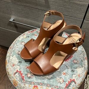 INC Brown Platform Wedges. Size: 7.5